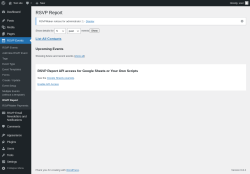 Page screenshot: RSVP Events → RSVP Report