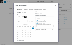 Page screenshot: RSVP Events → Add New RSVP Event