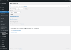 Page screenshot: RSVP Events → RSVP Report