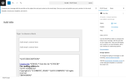 Page screenshot: RSVP Email Newsletters and Notifications → Add New Email