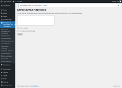 Page screenshot: RSVP Email Newsletters and Notifications → Extract Addresses
