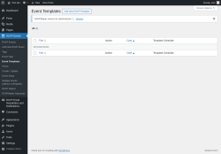 Page screenshot: RSVP Events → Event Templates