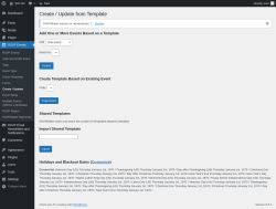 Page screenshot: RSVP Events → Create / Update