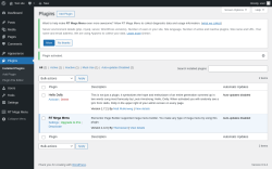 Page screenshot: Plugins &lsaquo; Test site &mdash; WordPress