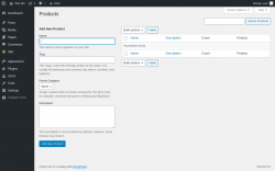 Page screenshot: rtBiz → Products