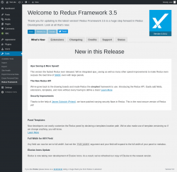 Page screenshot: Tools → Redux Framework