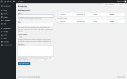 Page screenshot: rtBiz → Products