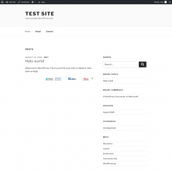 Page screenshot: Test site – Just another WordPress site