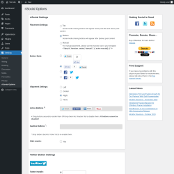 Page screenshot: Settings → rtSocial Options