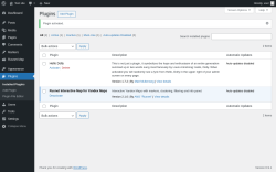 Page screenshot: Plugins &lsaquo; Test site &mdash; WordPress