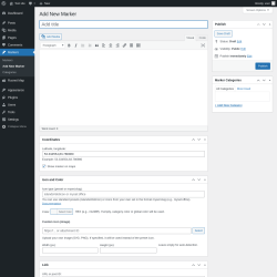 Page screenshot: Markers &rarr; Add New Marker