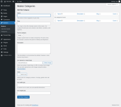 Page screenshot: Markers &rarr; Categories