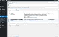 Page screenshot: Plugins &lsaquo; Test site &mdash; WordPress