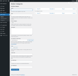 Page screenshot: Markers &rarr; Categories