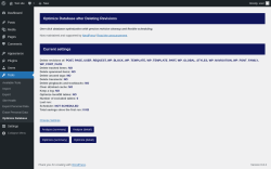 Page screenshot: Tools → Optimize Database