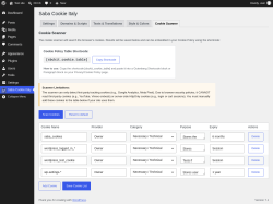 Page screenshot: Saba Cookie Italy &rarr; Cookie Scanner