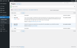 Page screenshot: Plugins ‹ Test site — WordPress
