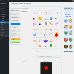 Page screenshot: Settings → Safelayout Preloader