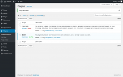 Page screenshot: Plugins ‹ Test site — WordPress