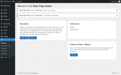 Page screenshot: Sales Page Addon