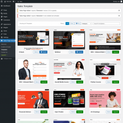 Page screenshot: Sales Page Addon → Templates