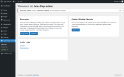 Page screenshot: Sales Page Addon