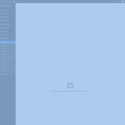 Page screenshot: Salon Calendar ‹ Test site — WordPress