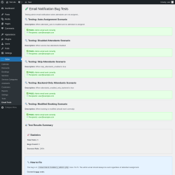 Page screenshot: Salon → Email Tests