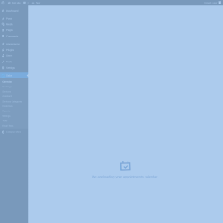 Page screenshot: Salon Calendar ‹ Test site — WordPress
