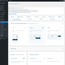 Page screenshot: Salon → Settings → Style