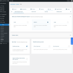 Page screenshot: Salon → Settings → Style