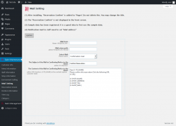Page screenshot: Salon Maintenance &rarr; Mail Setting