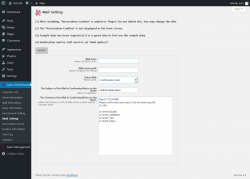 Page screenshot: Salon Maintenance &rarr; Mail Setting
