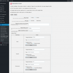 Page screenshot: Salon Maintenance &rarr; Reservation Screen