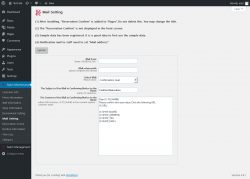 Page screenshot: Salon Maintenance &rarr; Mail Setting