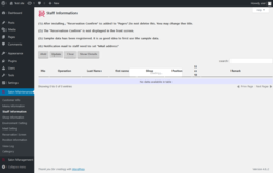 Page screenshot: Salon Maintenance &rarr; Staff Information