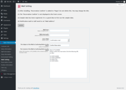 Page screenshot: Salon Maintenance &rarr; Mail Setting