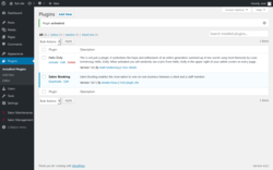 Page screenshot: Plugins &lsaquo; Test site &mdash; WordPress