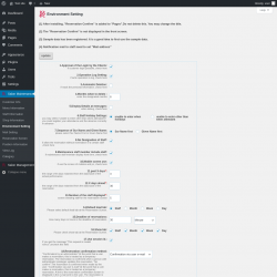 Page screenshot: Salon Maintenance &rarr; Environment Setting
