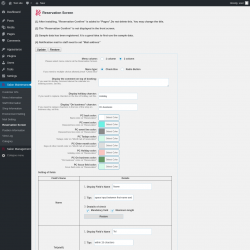 Page screenshot: Salon Maintenance &rarr; Reservation Screen