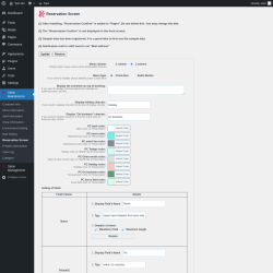 Page screenshot: Salon Maintenance &rarr; Reservation Screen