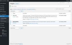 Page screenshot: Plugins &lsaquo; Test site &mdash; WordPress