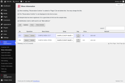 Page screenshot: Salon Maintenance &rarr; Menu Information