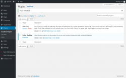 Page screenshot: Plugins &lsaquo; Test site &mdash; WordPress