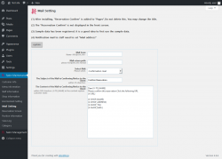 Page screenshot: Salon Maintenance &rarr; Mail Setting
