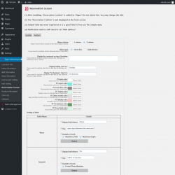 Page screenshot: Salon Maintenance &rarr; Reservation Screen