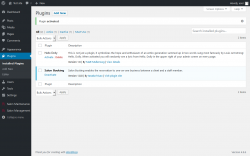 Page screenshot: Plugins &lsaquo; Test site &mdash; WordPress