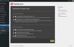 Page screenshot: Sarbacane &rarr; Configuration