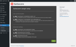 Page screenshot: Sarbacane &rarr; Configuration