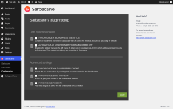Page screenshot: Sarbacane &rarr; Configuration